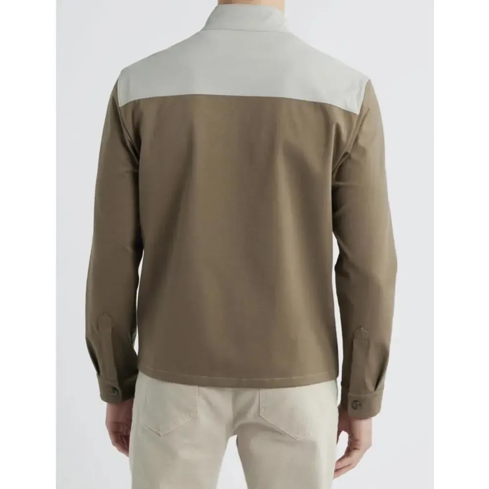 Johnnie-O Milano Water Repellent Zip Jacket Khaki NWOT $348 Brown Tan Small